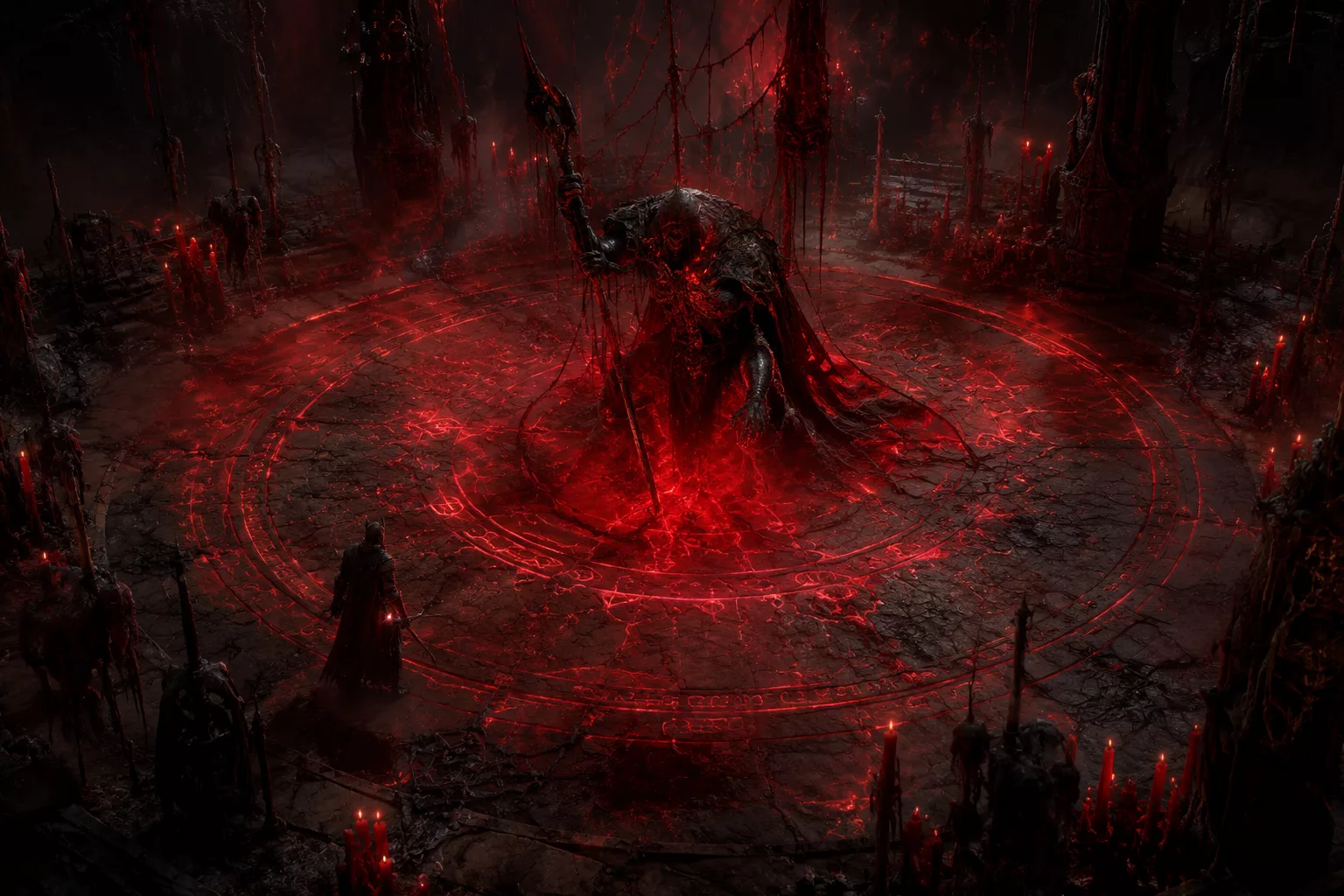 Ritual summoning circle and staggered unique boss in Path of Exile 2