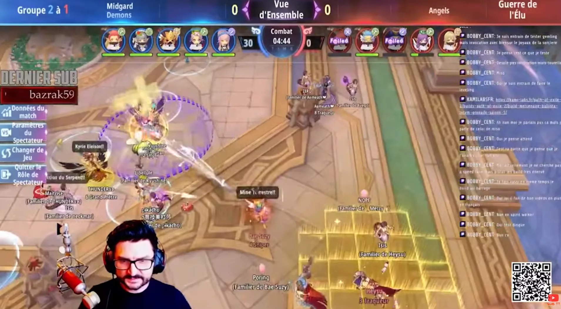 An arena match in progress in Ragnarok X with objective control across the map