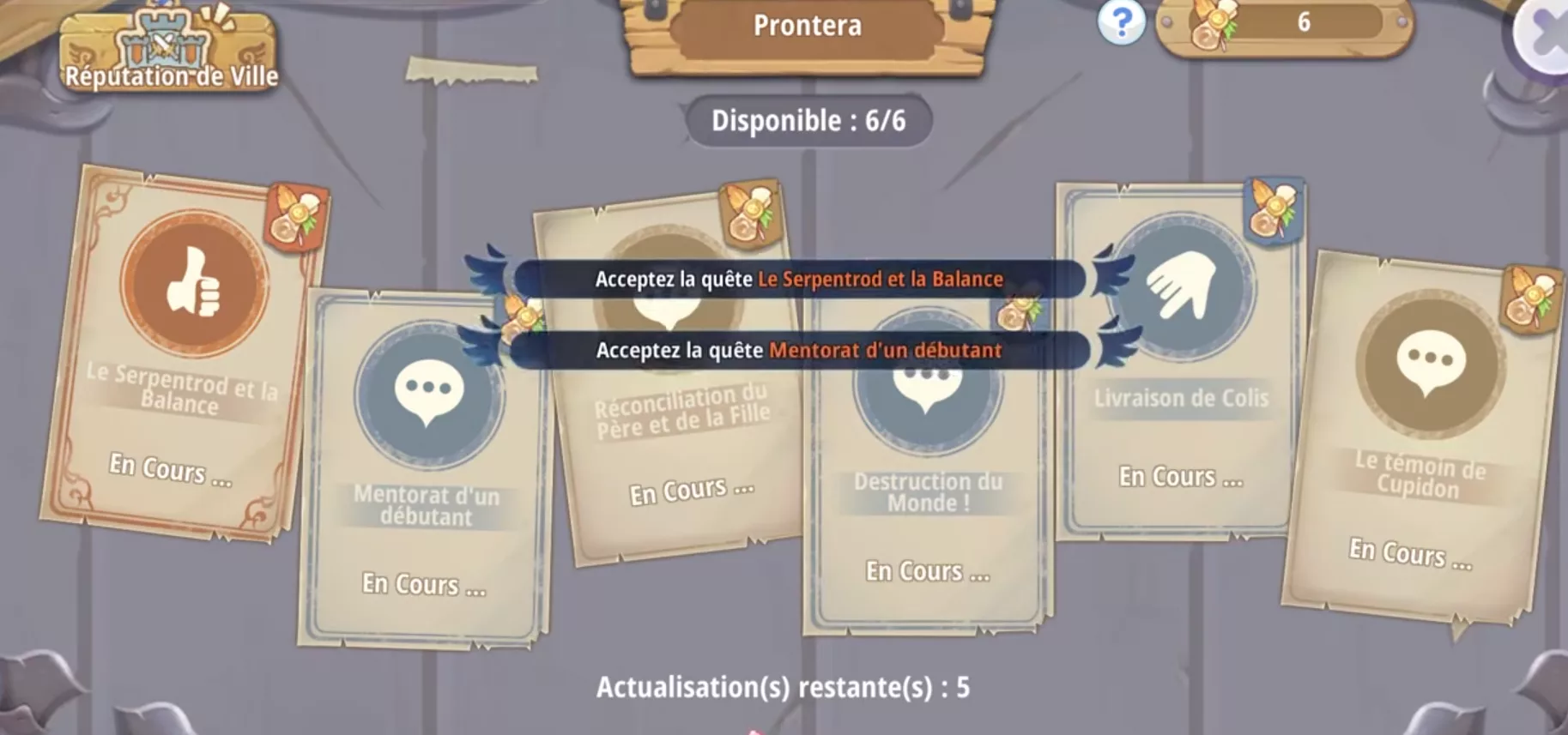 Daily mission board in Ragnarok X