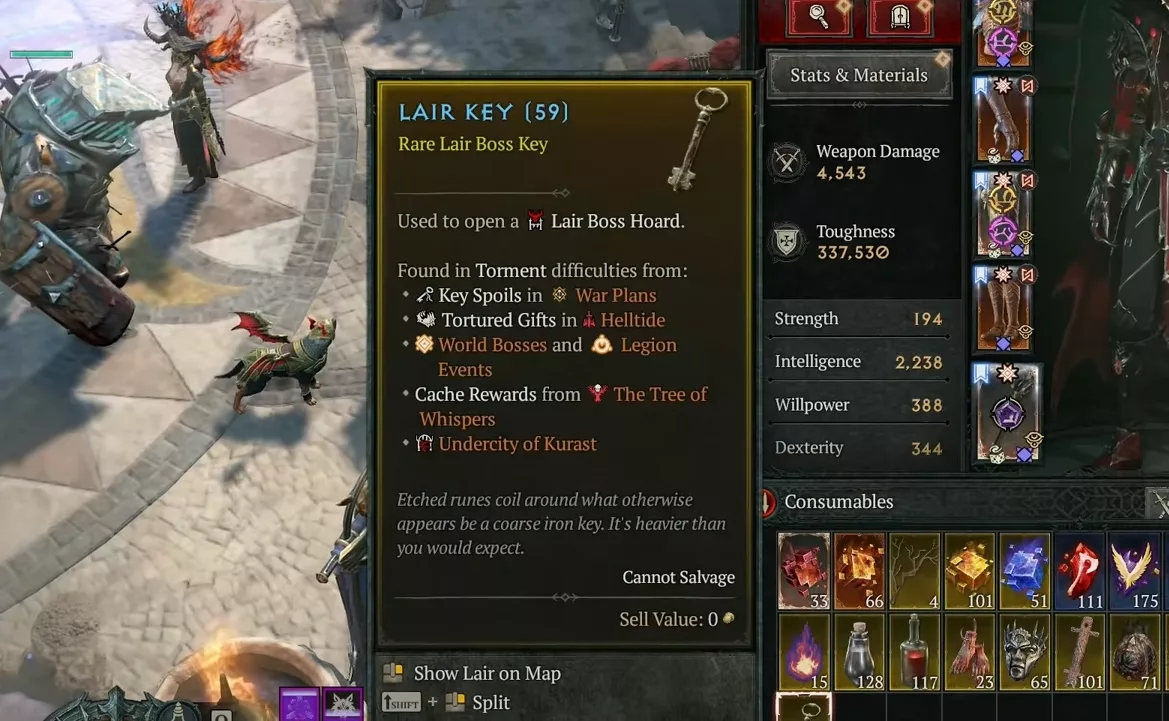 La Clé de Repaire (Lair Key) et toutes ses sources d'obtention possibles.