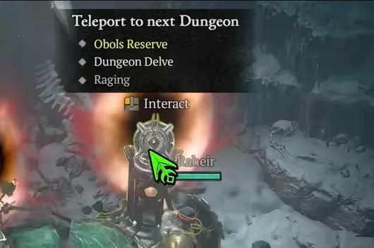 Bonus Obols Reserve sélectionné dans cette run