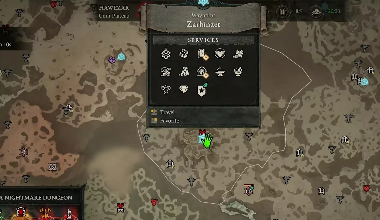 Zarbinzet, le point de voyage à utiliser pour rejoindre le Seuil de Pandémonium.