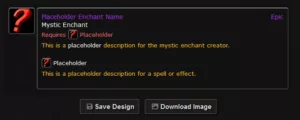 Introducing the Mystic Enchant Designer