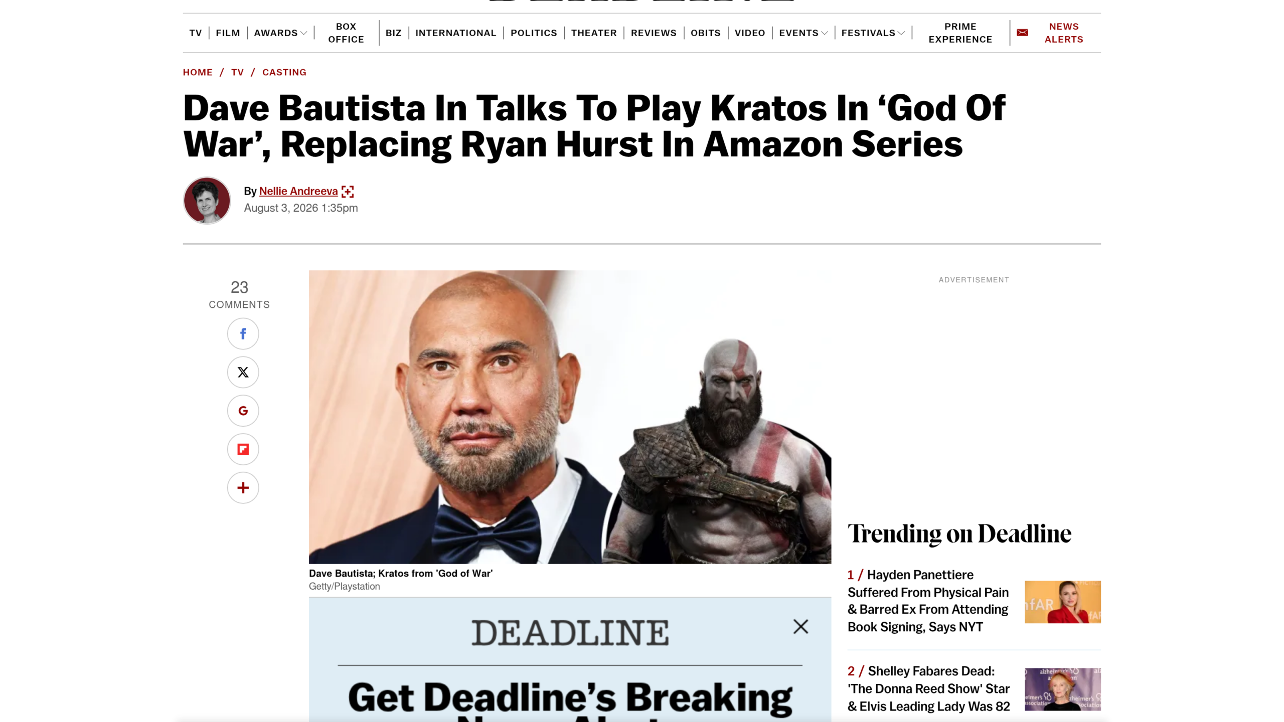 Bautista Kratos : Deadline révèle les négociations dès le 3 août