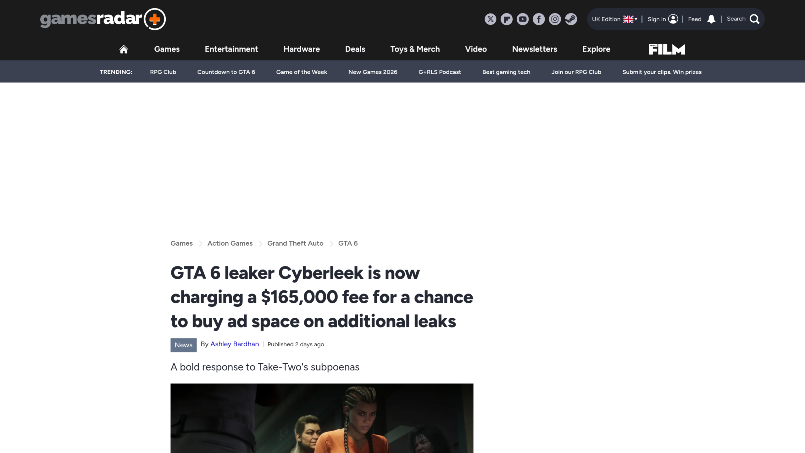 Cyberleek réclame 165 000 dollars pour une chance d'acheter un espace publicitaire