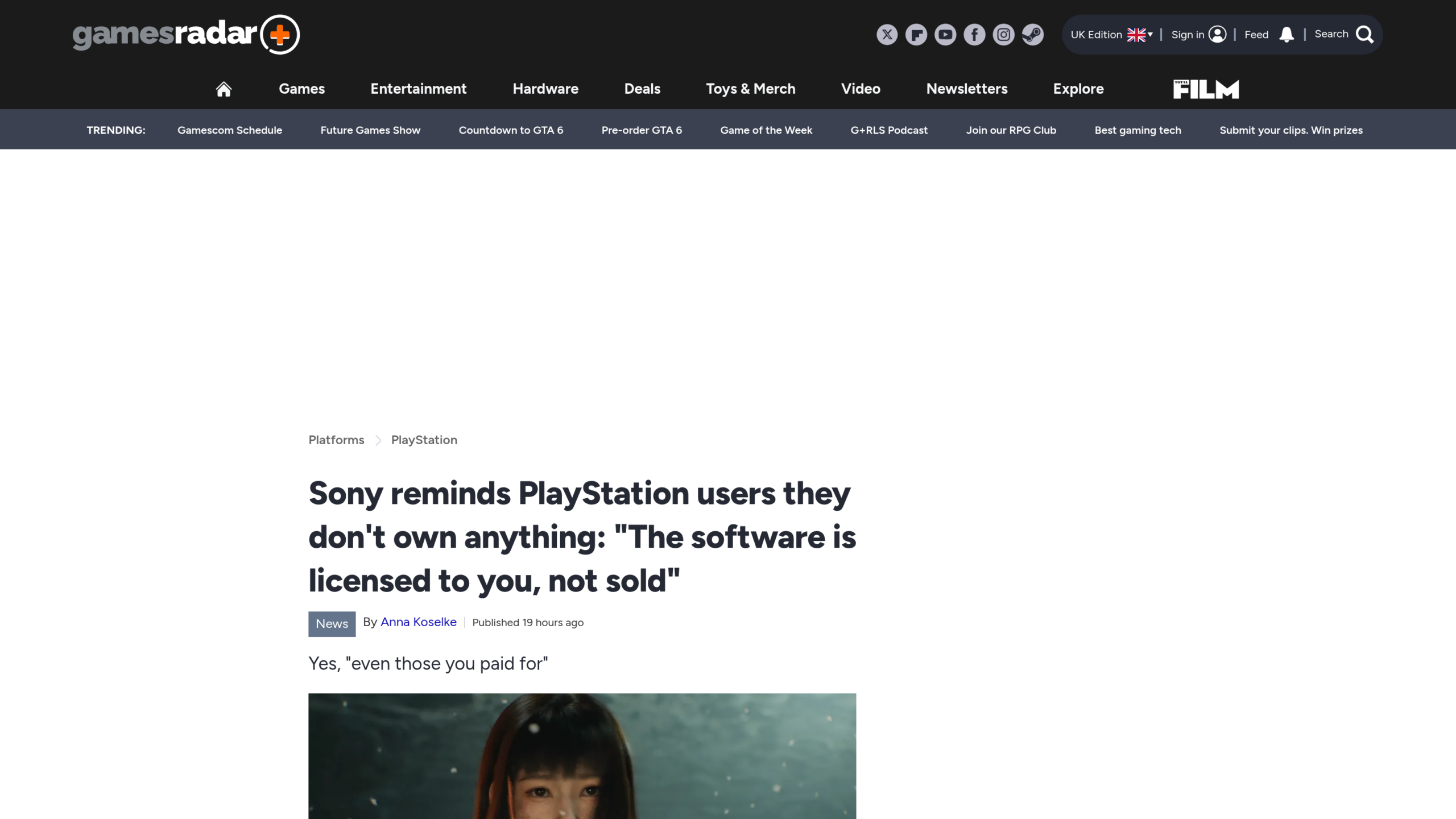 Licence PlayStation : GamesRadar reprend la clause sur le logiciel concédé sous licence