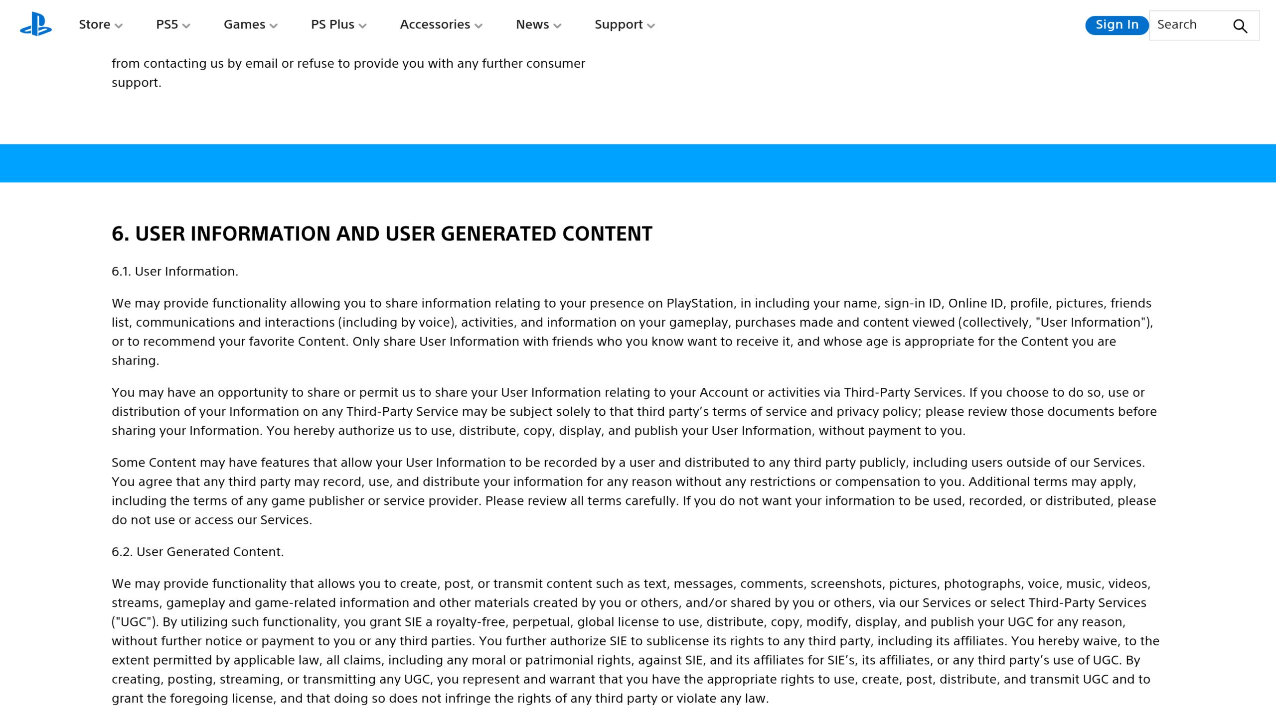 Licence PlayStation : le texte officiel des conditions d'utilisation