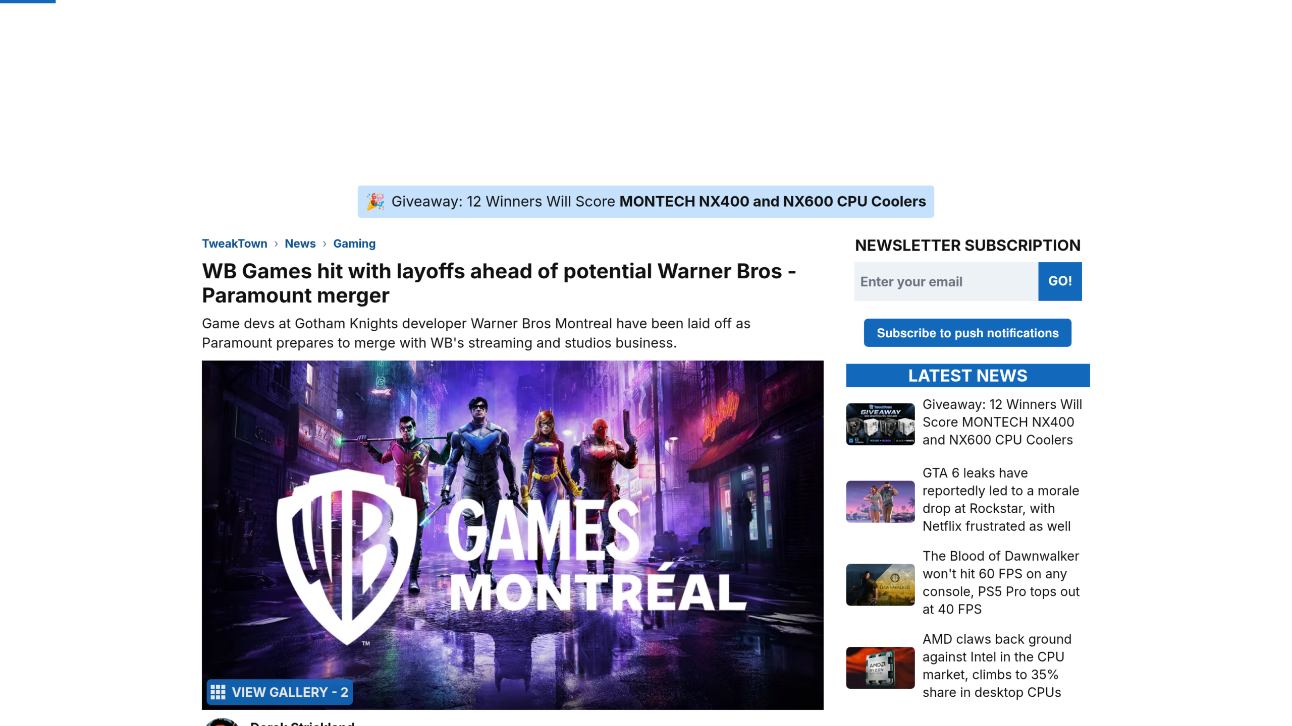 WB Games : la division jeux touchée avant la finalisation de la fusion