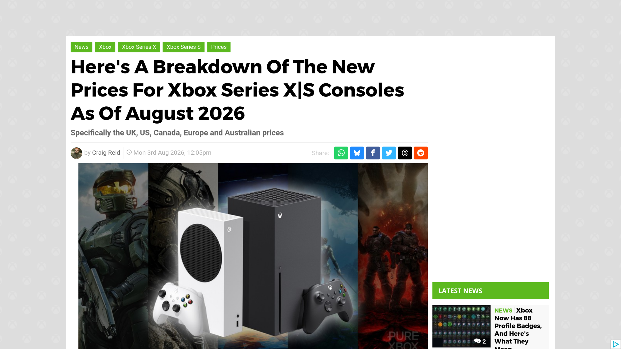 Prix des consoles : le récapitulatif des tarifs Xbox par région