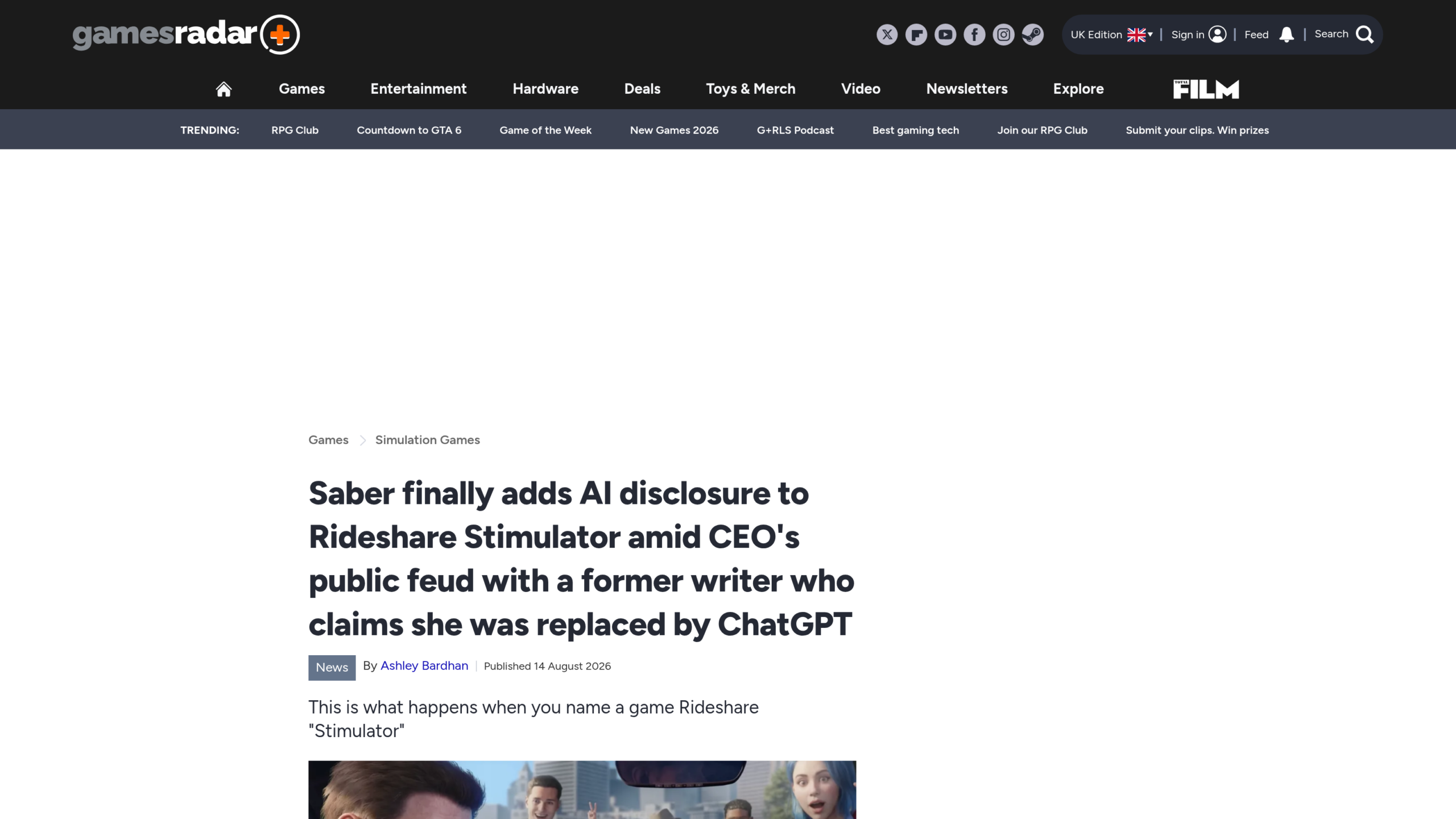 Rideshare Stimulator : Saber publie enfin sa divulgation sur l'IA