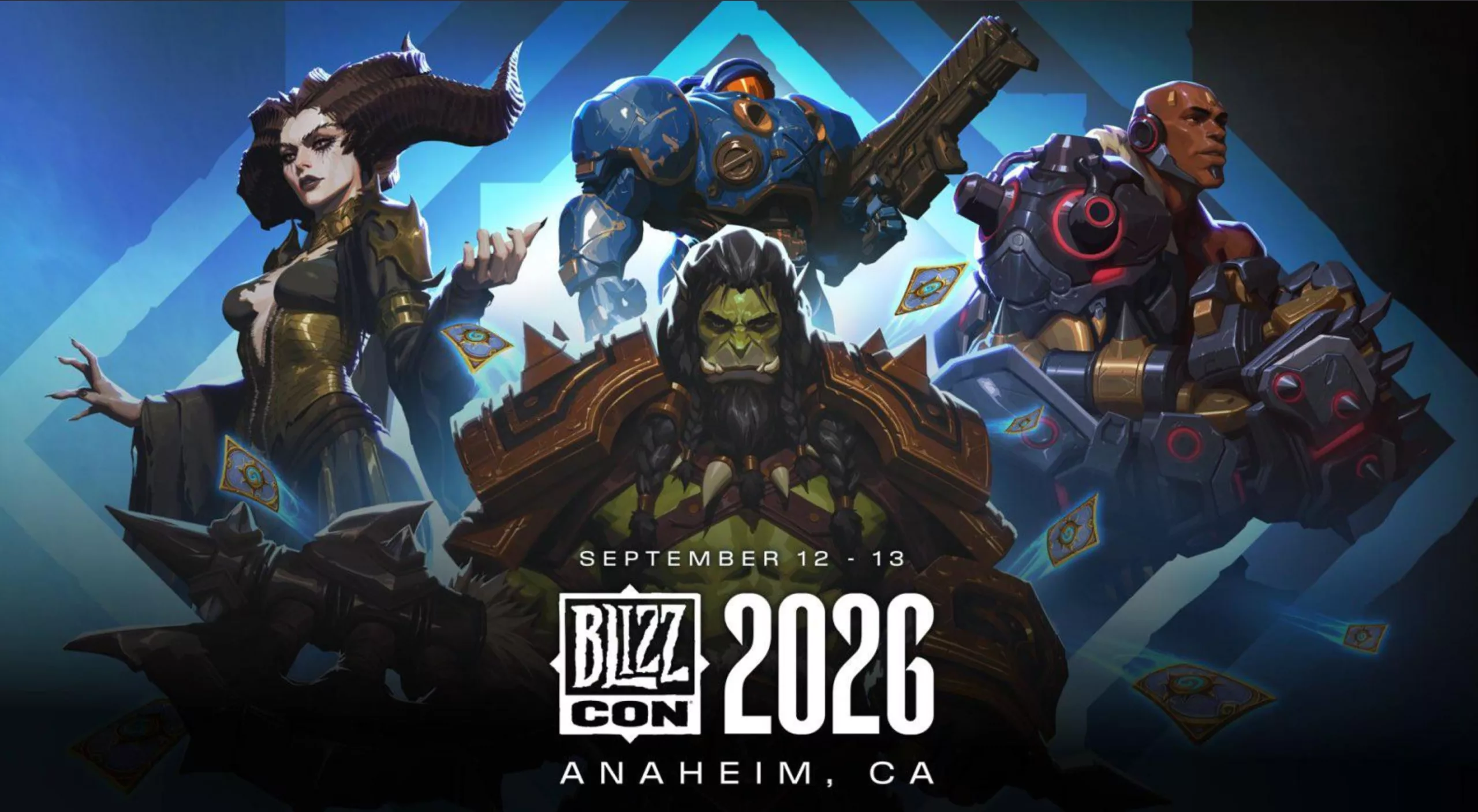 Key art officielle de la BlizzCon 2026, les 12 et 13 septembre à Anaheim