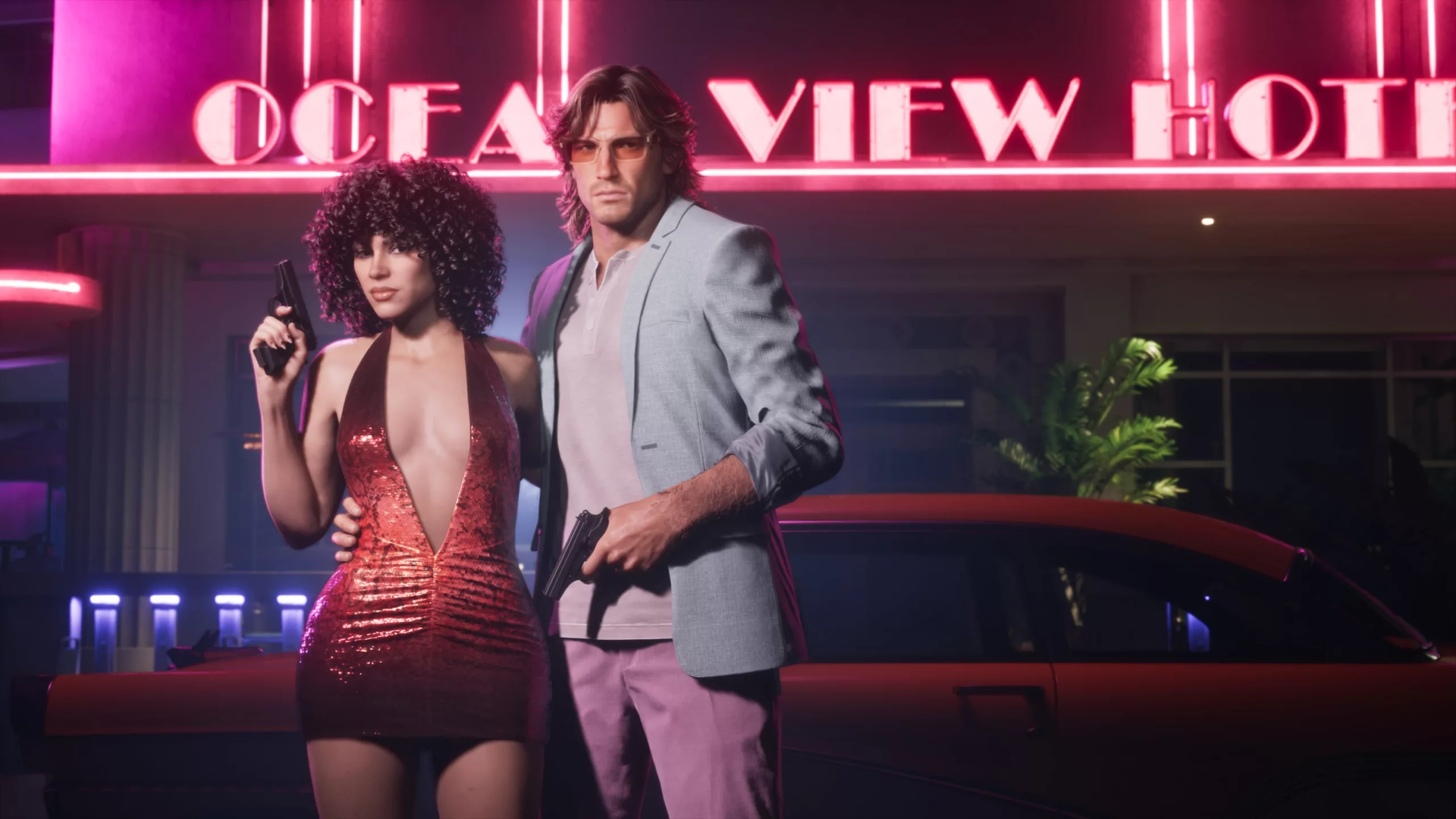 Official artwork of the Vintage Vice City Pack, GTA 6's pre-order bonus