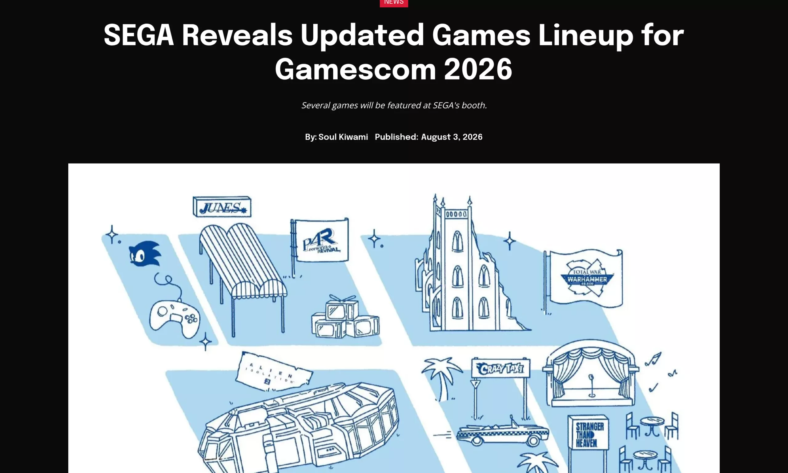 Article de Final Weapon sur la liste de jeux SEGA mise à jour pour la gamescom 2026