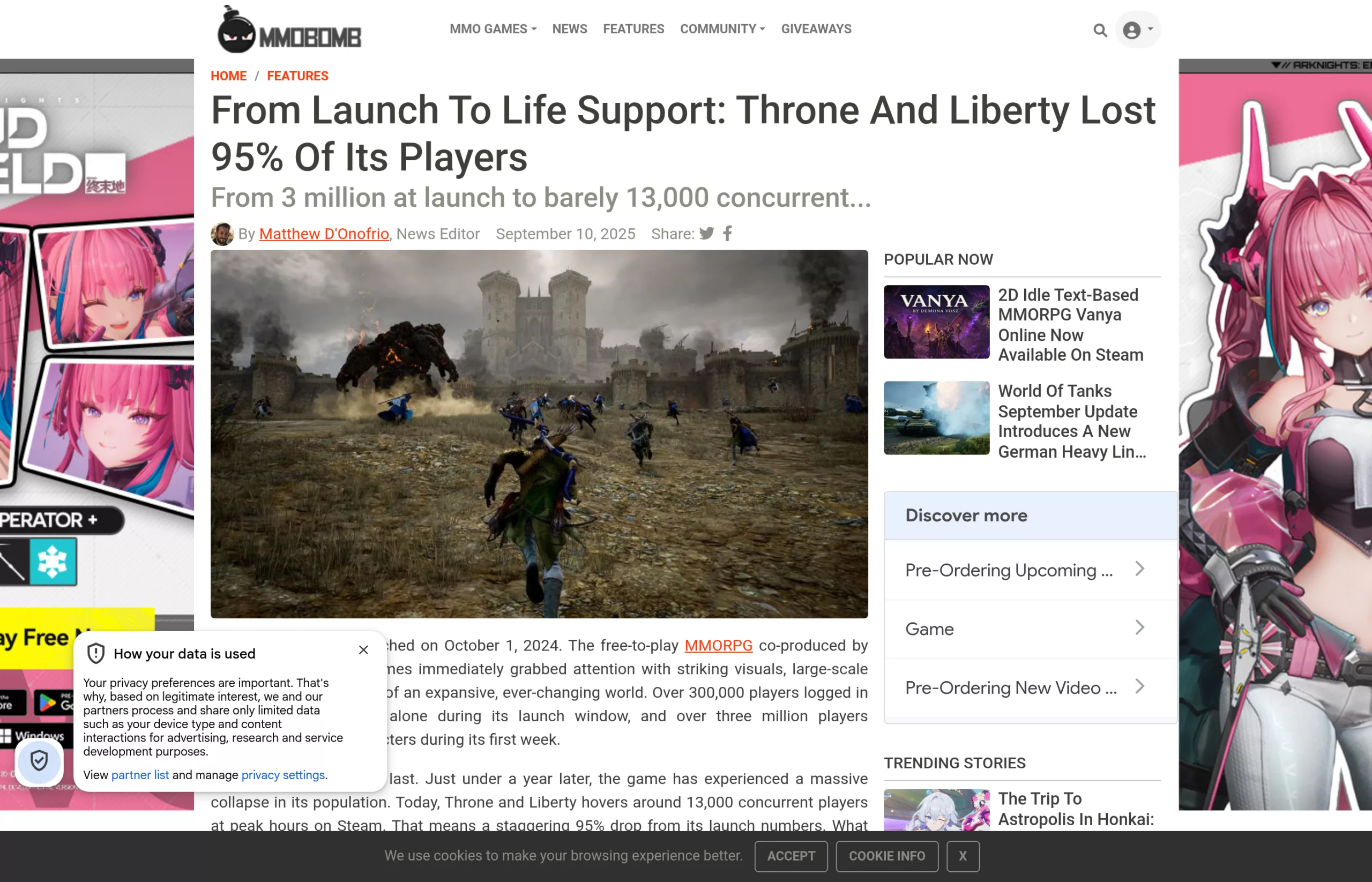 MMOBomb documente la chute de Throne and Liberty