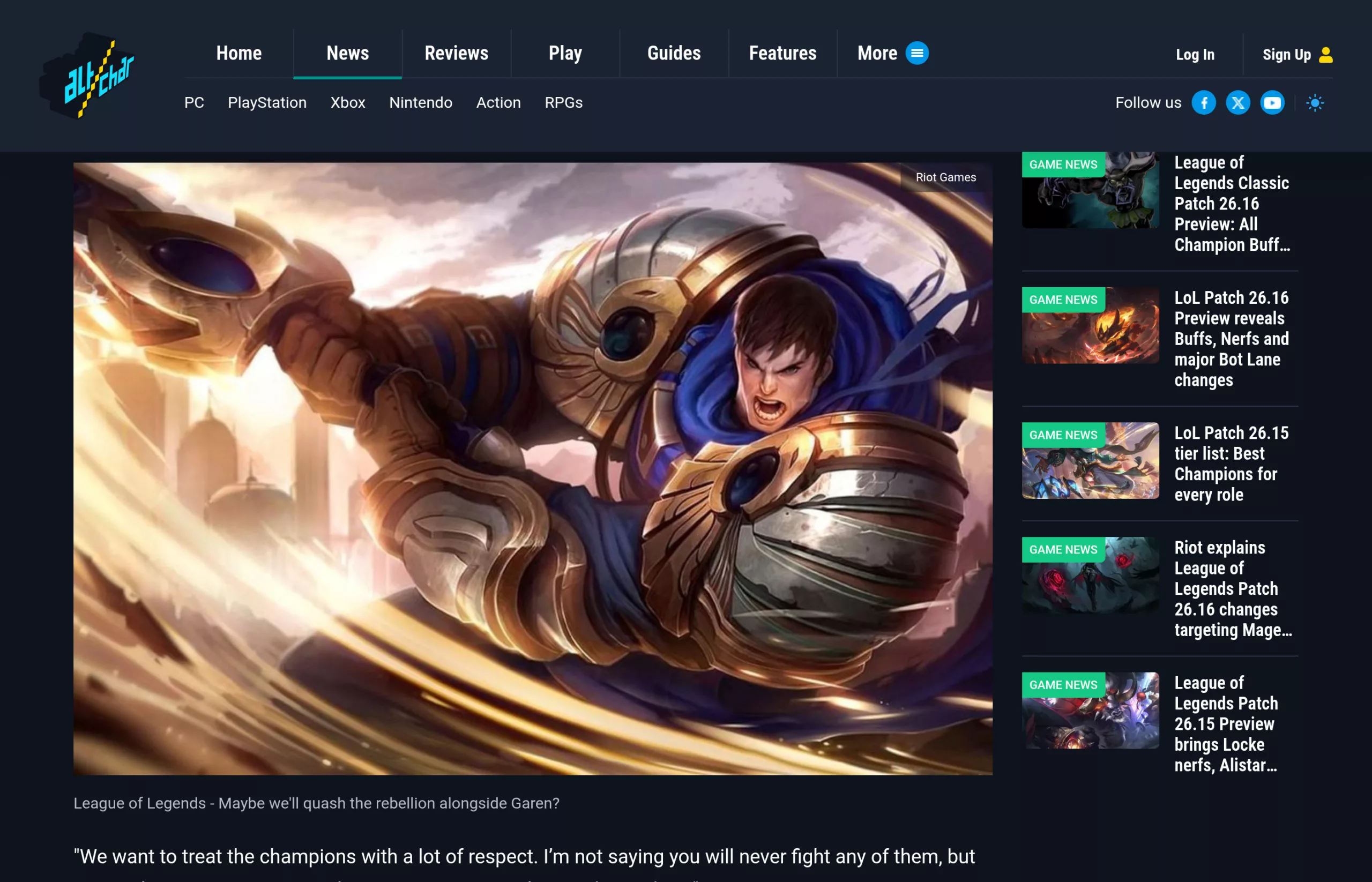 Déclaration de Greg Street sur les champions du MMO de Riot