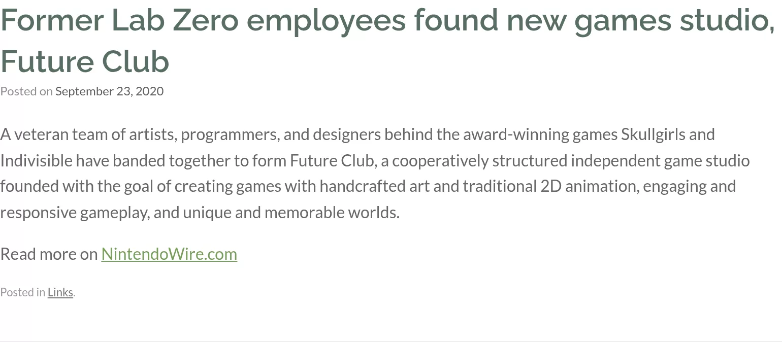 Annonce de Future Club sur le site de la Fédération américaine des coopératives ouvrières, 23 septembre 2020