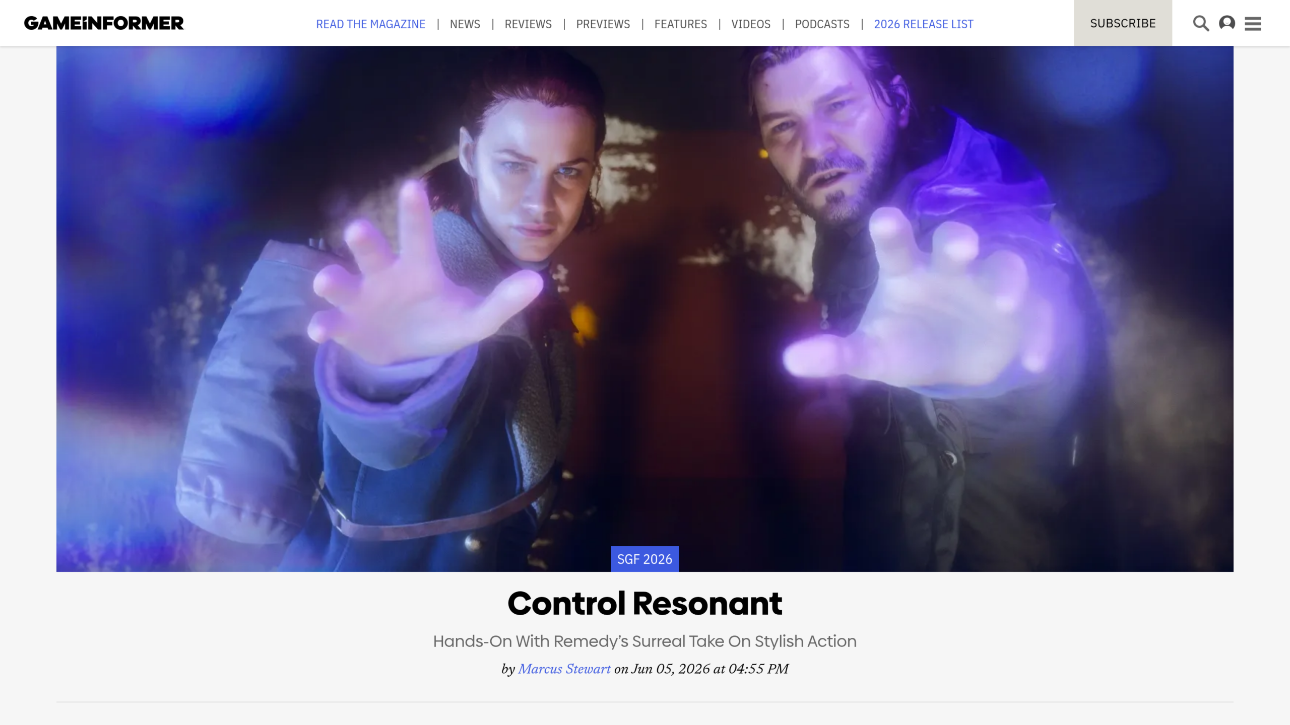 Premier essai manette en main de Control Resonant publié par Game Informer