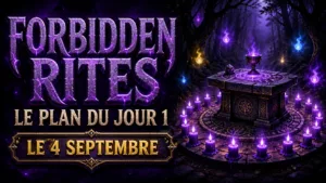 Le plan du premier soir sur Forbidden Rites, heure par heure
