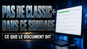 Le sondage Blizzard que tout le monde prend pour Classic+