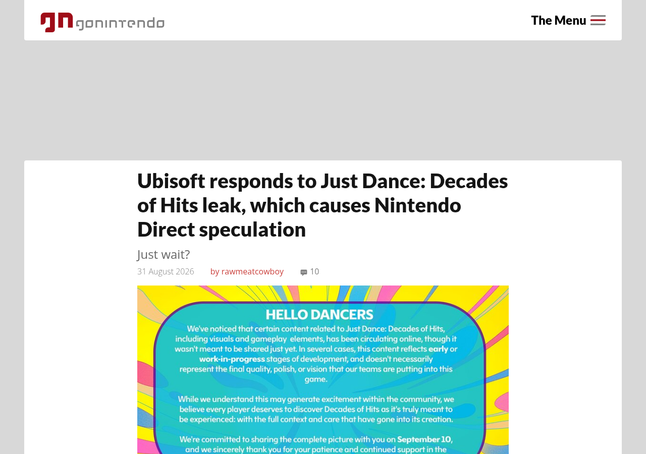 Article de GoNintendo du 31 août 2026 montrant le message officiel Just Dance « Hello Dancers » qui promet de partager le tableau complet le 10 septembre