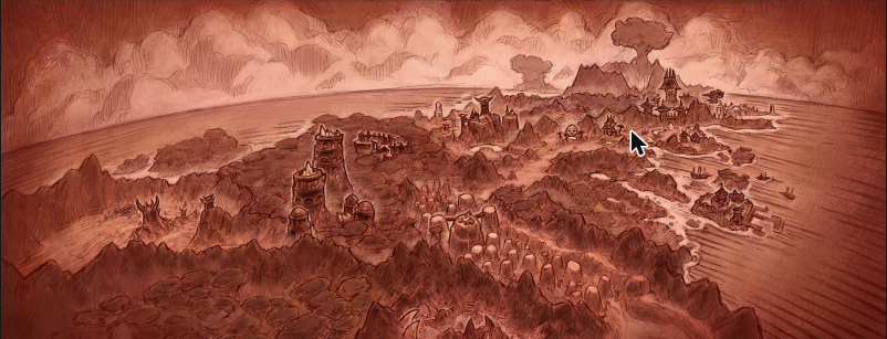 Kalimdor loading screen showing Mount Hyjal and the Riverglades zone