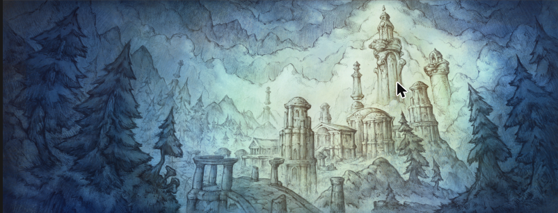 Écran de chargement de Zephras Isle, zone de départ des Skyborne