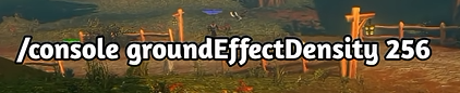 Scène de WoW Forever avec la commande /console groundEffectDensity 256 incrustée